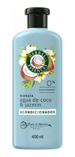 2 Pzs Herbal Essences Agua De Coco Y Jazmín Acondicionador 4