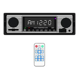 1din Retro Vintage Coche Estéreo Con Bluetooth Aux Usb Fm