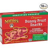 Annie Orgánica Verano Conejito De La Fresa Fruit Snacks, Sin