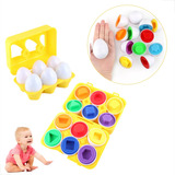 Brinquedo Infantil Montessori Caixa Ovos Encaixar Formas Cor