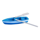 5xdiy Modelo De Resina Pequeño Barco Azul Con Remos Para