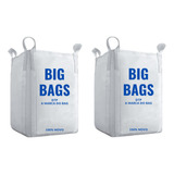 2 Sacos Big Bags P/ Entulho Poda Jardinagem 1000kg 1m³