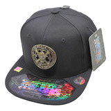 Gorra Plana One Piece Placa Metálica Dorada 16