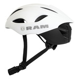 Casco Para Ciclista Bicicleta Carretera Road Bike Correa Ram Color Blanco Talla G