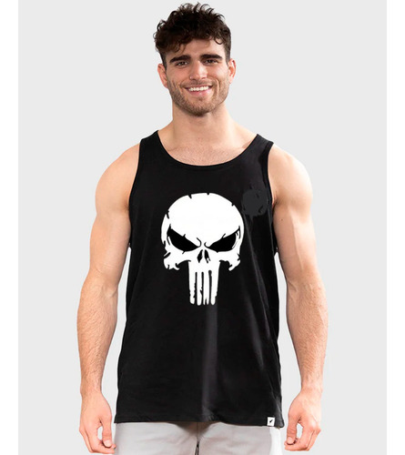 Polera Musculosa Sudadera Sin Mangas Punisher Pelicula Gym