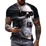 Playeras Camiseta Hombre Estampado 3d Calavera