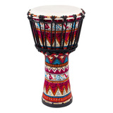 Tambor Djembe Africano, Tambor Congo Cosido De Tela Roj...