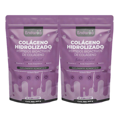 Péptidos De Colágeno Hidrolizado Biotina 300g Pack 2 Bolsas Sabor Sin Sabor | Meses sin interés