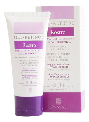 Duo Retinol Rostro Crema Despigmentante Anti Arrugas Lagos