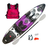 Kayak Kyros Kayaklife Emp Nautica Combo Con Tambucho De Popa Color Violeta Tricolor