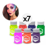 Maquillaje Artístico Fluo Bodypaint Para Luz Negra Glow X7