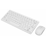 Combo Miniteclado Y Mouse Inalámbrico K-03 Blanco