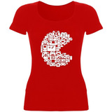 Remera Mujer Algodón Pac-man Hecho De Consolas Pacman