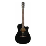 Violão Eletroacústica Fender Classic Design Cc-60sce 097-0153-021 Para Destros Black Brilhante