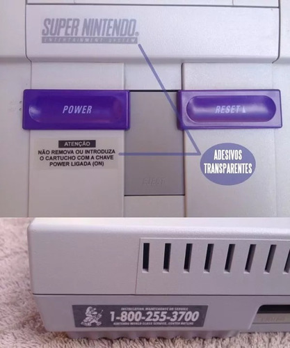 Kit Adesivos Console Super Nintendo Labels Snes Etiquetas