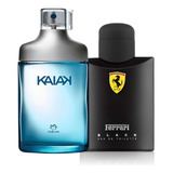 Kit 2 Perfumes Ferrari Black + Kaiak 100ml - Tradicional