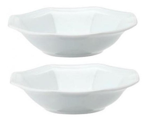 2 Saladeiras 24cm Linha Prisma Branco Porcelana Schmidt