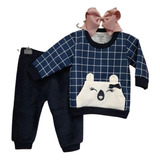 Conjunto Bebê Moletom Fleece Inverno - Feminino E Masculino