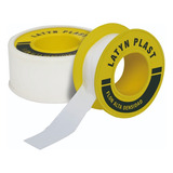 Cinta Teflon Super Alta Densidad 3/4 X 40 Metros 3/4x40m Color Blanco Liso