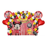 Kit Decoracion Fiesta Cumpleaños Globos Minnie Mouse 69 Pzs 