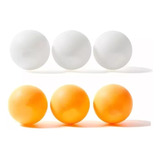 Set De 12 Pelotas De Ping Pong 6 Blancas Y 6 Naranjas 