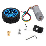 Motor De Engranajes Diy Encoder Con Soporte De Montaje, Kit