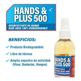 Hands & Plus 500 - Desinfectante Cuaternario De Manos 250ml