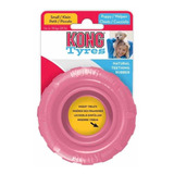 Kong Tires Cachorros Llanta Mordedor Rellenable Rosa Pequeño