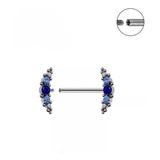 Piercing Para Mamilos Arco Titânio Astm F136 Zircônia - Par