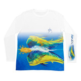 Guy Harvey Jersey Manga Larga Mh68943-wht Reflections-chica