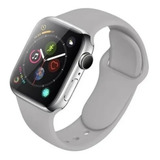 Pulseira Para Apple Watch Serie 7 + Película 3d 41mm 45mm Sm Cor Cinza Largura 45 Mm