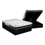 Cama Baú Queen: Colchão Anatômico Luckspuma D33/ag65 Aspen 