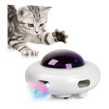 Juguete Electrónico Ufo Con Luz Led Para Gatos Pethome