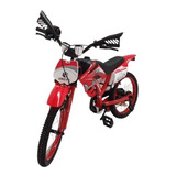 Bicicleta Tipo Moto Cross Rodada 20 Con Accesorios Y Sonido 