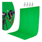 2mx3mfondo Fotográfico, Telon Verde Chroma De Tela Muselina