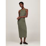 Vestido Sin Mangas Slim Fit Mujer Tommy Hilfiger Verde