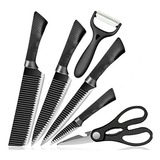 Set Juego Cuchillos Pelador Tijeras Cocina Chef Profesional