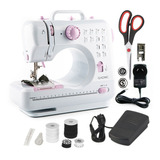 Máquina Coser Gadnic Maqcos02 12 Puntos Pedal Luz Falso Overlock Y Tijera Color Blanco 220v