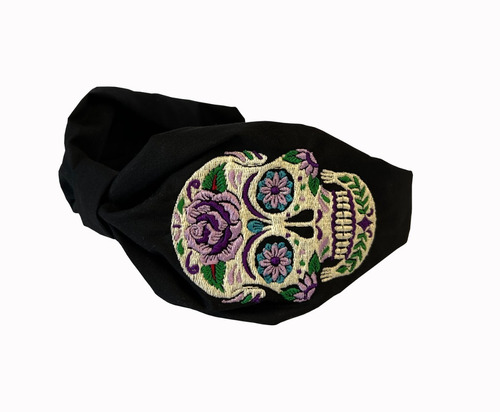 Cintillo Mujer Bordado Catrina Para El Cabello