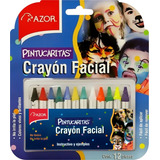 Pintura Crayón Facial 12 Piezas Pintucaritas - Azor