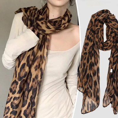 Chalina Leopardo Sexy 185x75cm Larga Para El Cuello
