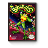 Quadro A4 Capa Battletoads Nintendinho Poster Moldurado