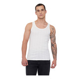 Polera Hombre Rib S/m Night Blanco Corona