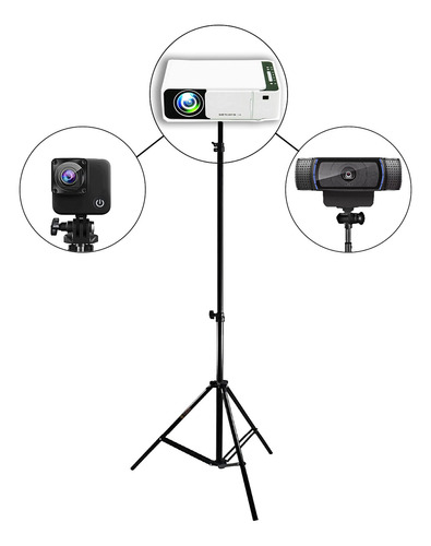 Tripé 2mt Câmera Projetor Webcam Estúdio Iluminação Datashow