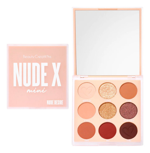 Paleta De Sombras Para Ojos Mini Nude X 9 Tonos Beauty Creations Color Nude Desire