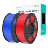 Filamento Pla Plus Sunlu Rojo+azul, 1,75 Mm, 2 Kg En Total