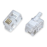 Ficha Rj9 Conector Plug Rj 9 Telefono Tubo Telefonica X 10