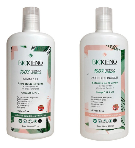 Bio Kleno Formula Vegana Shampoo + Acondicionador Sin Tacc