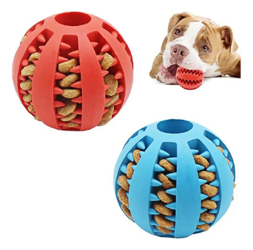 Brinquedo Cães Porta Petisco Ração Bola Interativa Pet - M