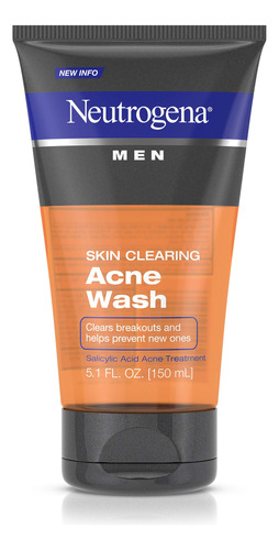 Neutrogena Men Skin Clearing Daily Acné Face Wash Con Trat.